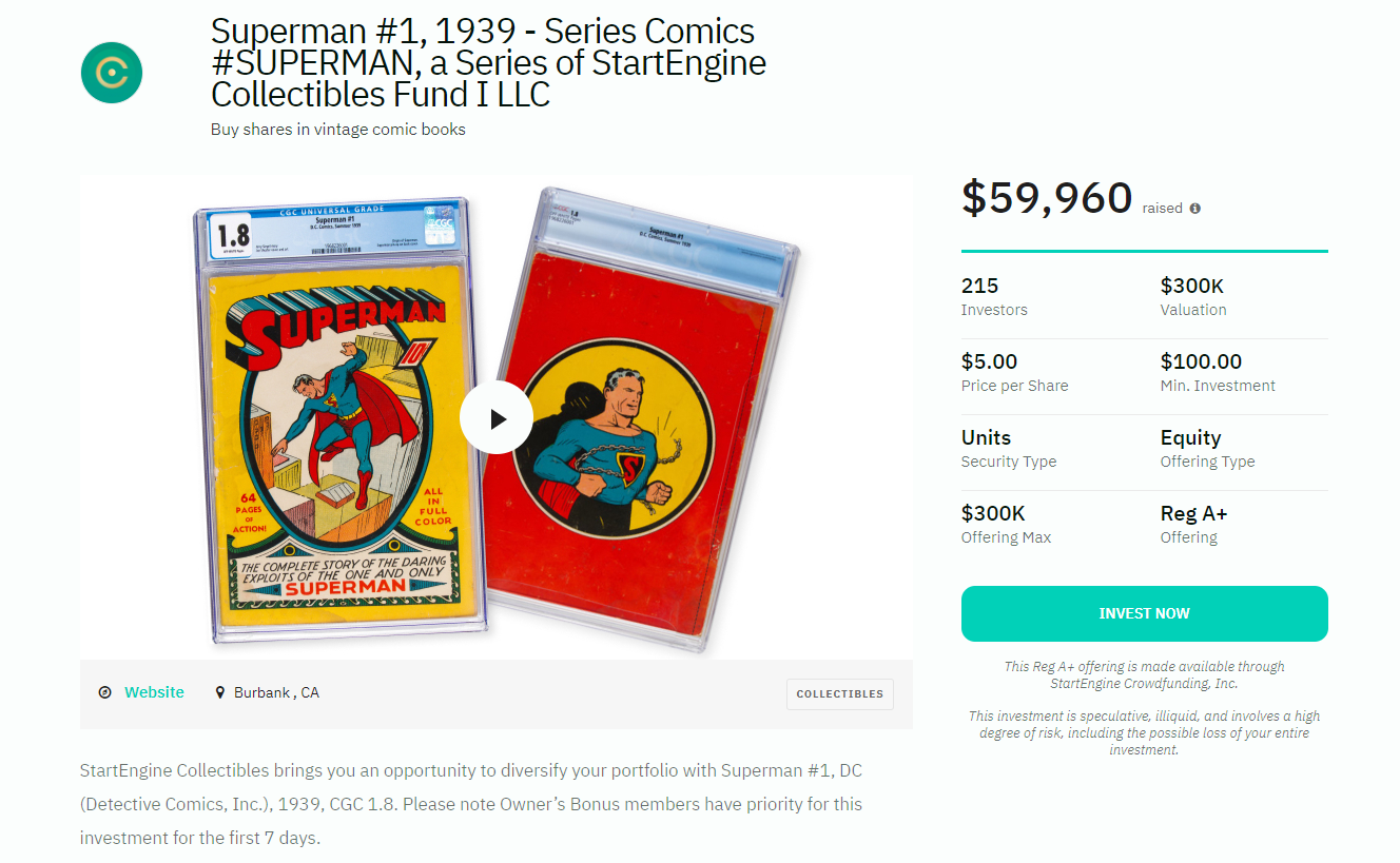 Superman collectibles. Image from InvestorJunkie